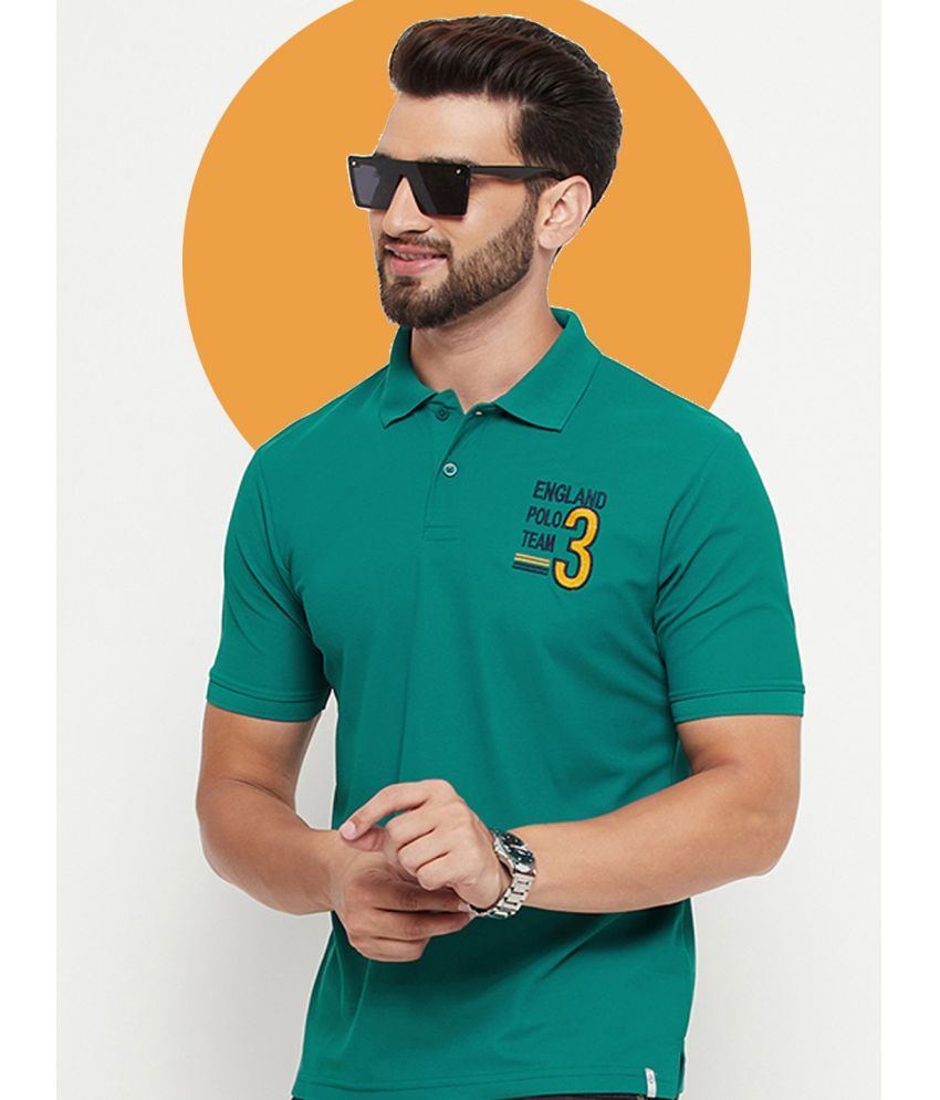     			renuovo Pack of 1 Cotton Blend Regular Fit Solid Half Sleeves Men's Polo T Shirt ( Dark Green )