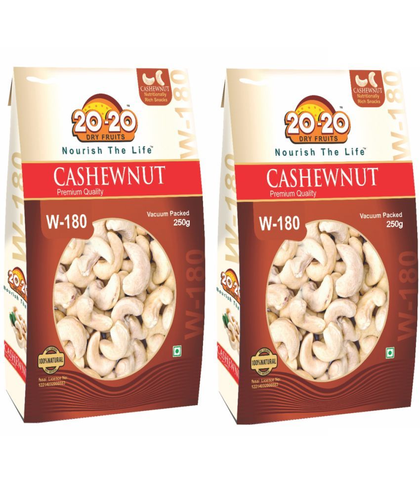     			20-20 Dry Fruits Cashew nut (Kaju) 500 Pack of 2