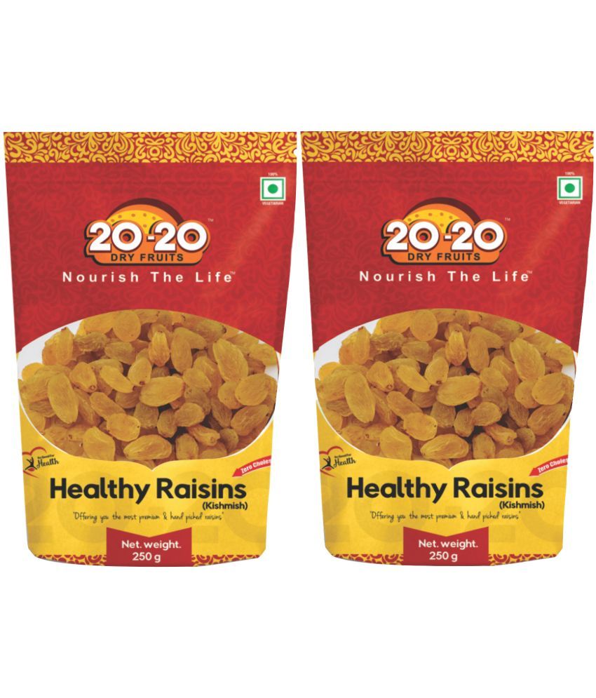     			20-20 Dry Fruits Raisin (Kishmish) 500 Pack of 2