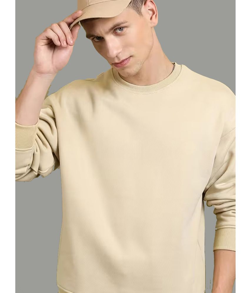     			DENNIN Fleece Round Neck Men's Sweatshirt - Beige ( Pack of 1 )