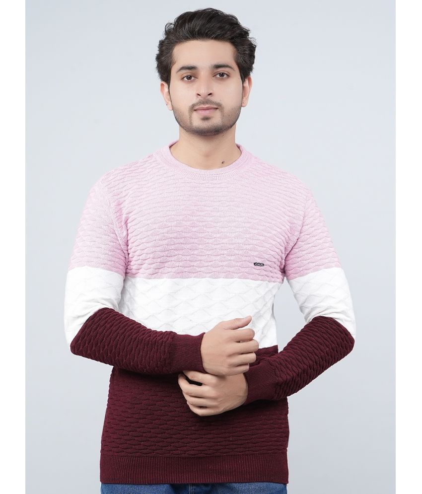     			FEVERFEW Cotton Blend Round Neck Men's Full Sleeves Pullover Sweater - Multi ( Pack of 3 )