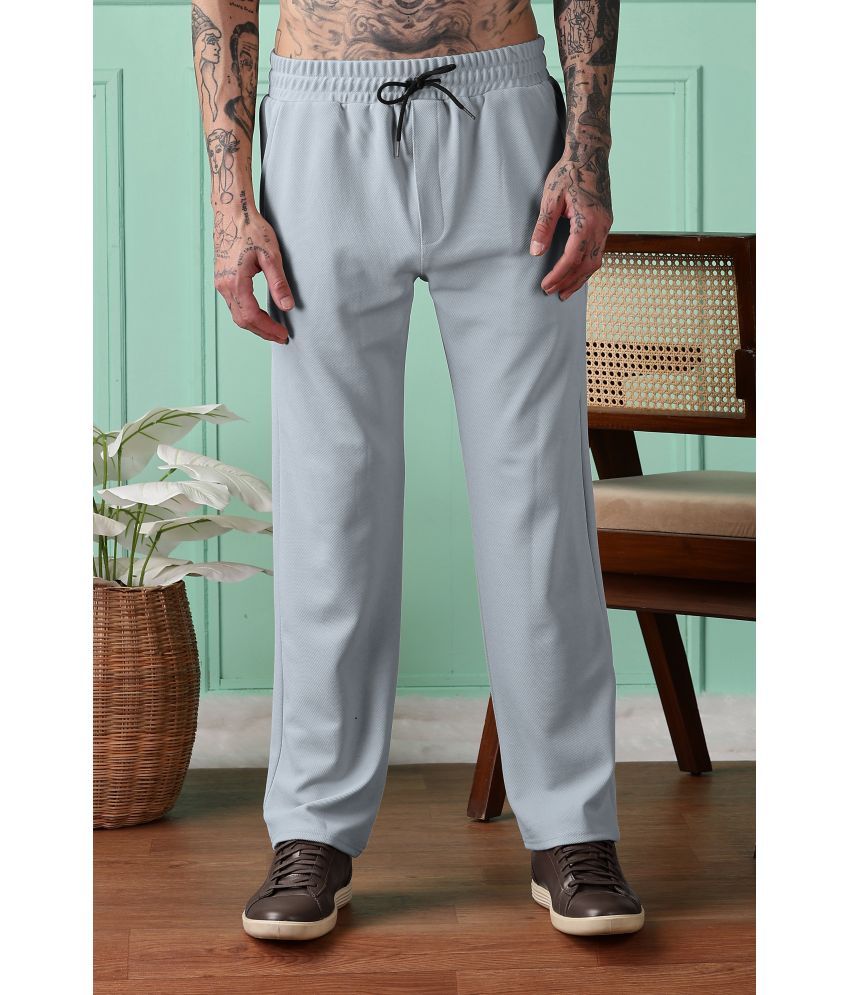     			FOXTER Grey Cotton Blend Men's Trackpants ( Pack of 1 )