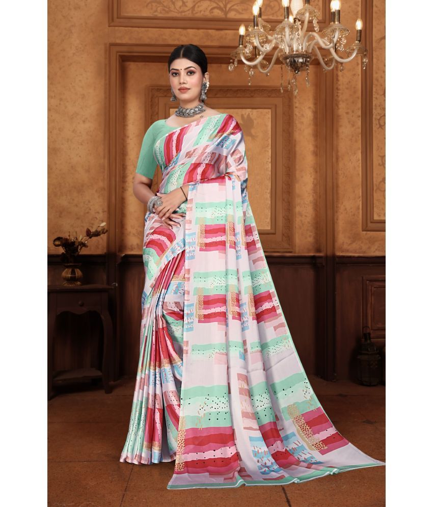     			KOMAL NX Pack of 1 Crepe Printed Saree With Blouse Piece ( Multicolor )