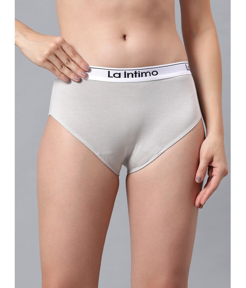     			La Intimo Pack of 1 Modal Hipster For Women ( Grey )