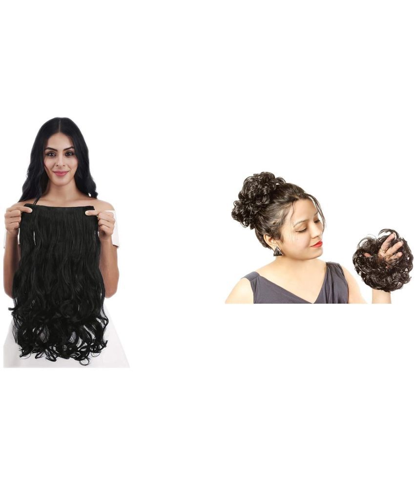     			RITZKART - Black Clip In Hair Extension