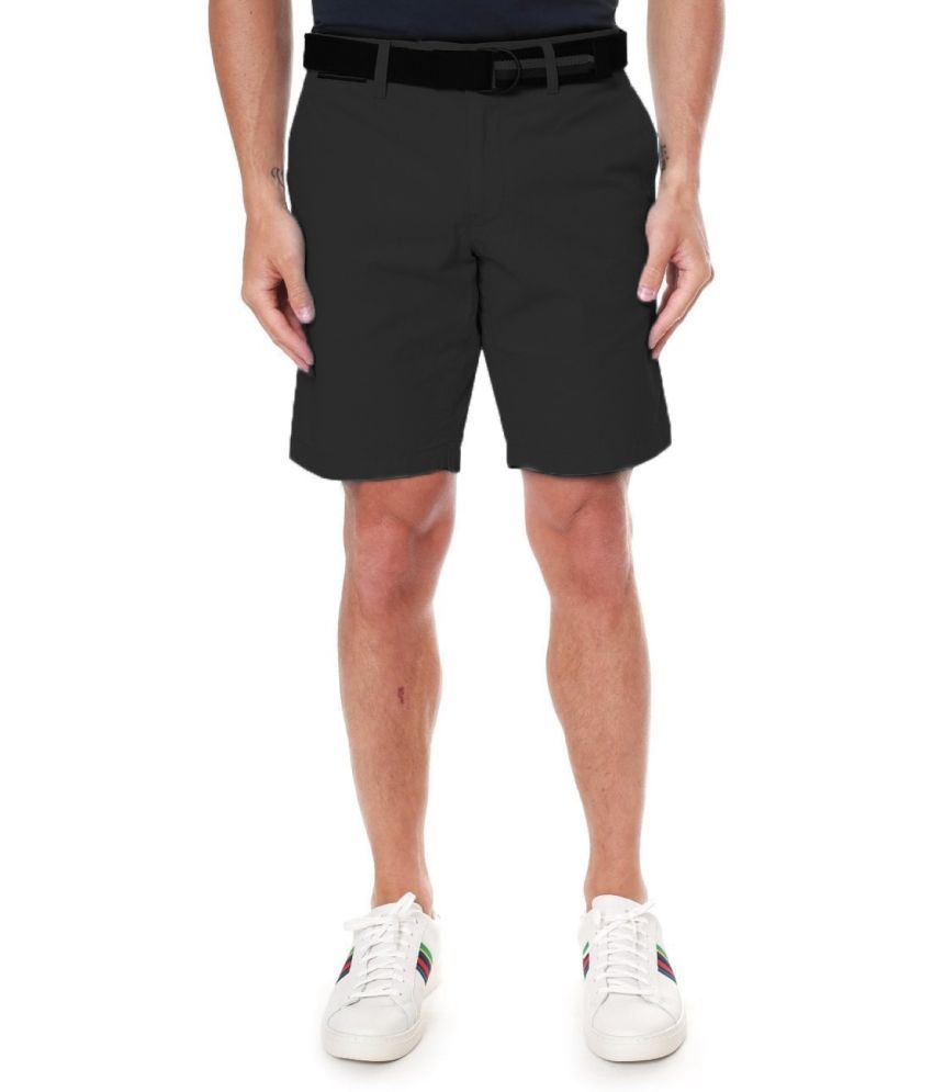     			Reoutlook Black Cotton Blend Men's Shorts ( Pack of 1 )