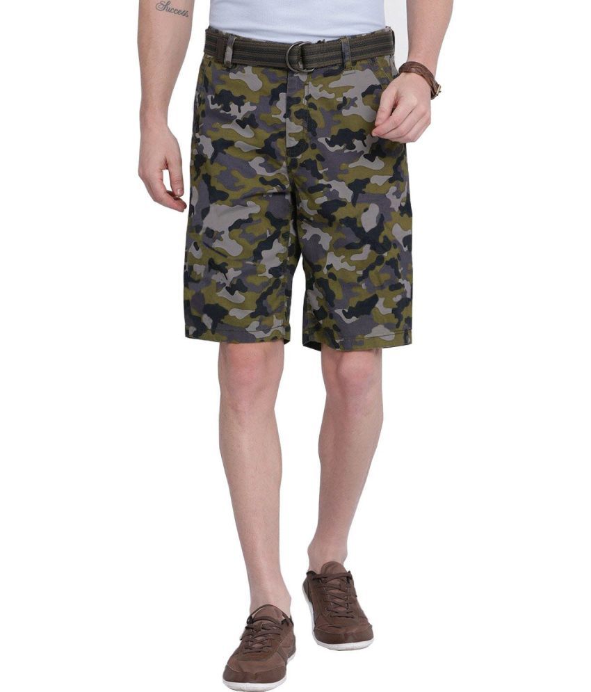     			Reoutlook Green Cotton Blend Men's Shorts ( Pack of 1 )