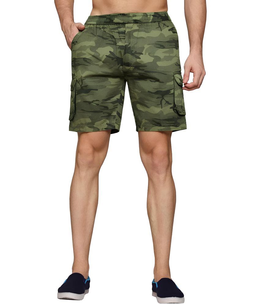     			Reoutlook Green Cotton Blend Men's Cargos ( Pack of 1 )