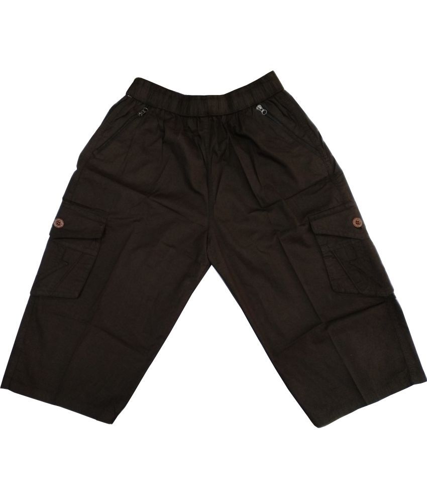     			Reoutlook Pack of 1 Cotton Shorts For Boys ( Brown )