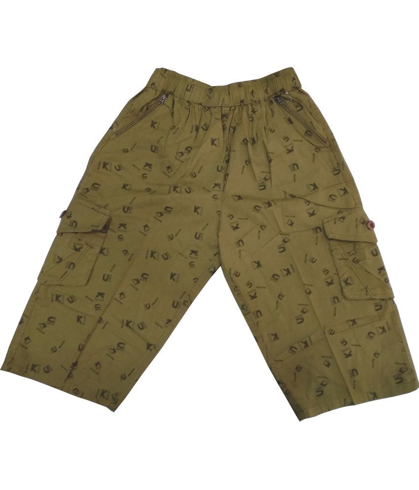     			Reoutlook Pack of 1 Cotton Shorts For Boys ( Brown )