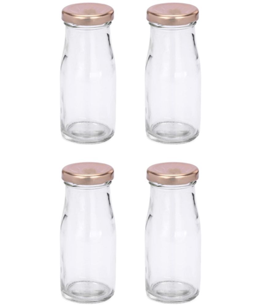     			Somil Milk, Juice Serving Glass Transparent Milk Container ( Set of 4 )