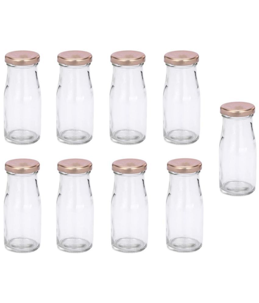     			Somil Milk, Juice Serving Glass Transparent Milk Container ( Set of 9 )