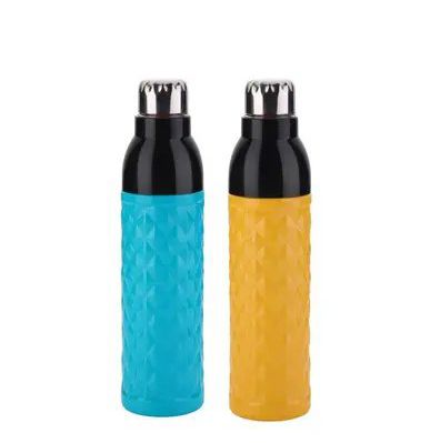     			Swaraa Kitchenware Multicolour Plastic Water Bottle 1000 mL ( set of 2 )