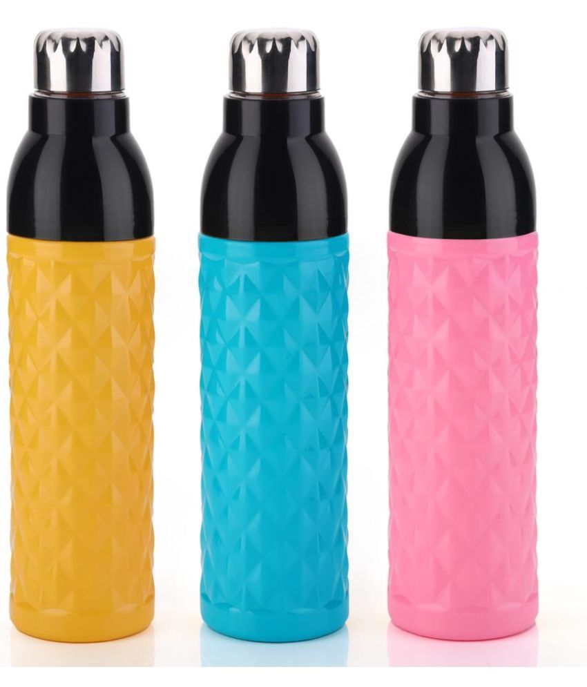     			Swaraa Kitchenware multicolour Plastic Water Bottle 1000 mL ( Set of 3 )