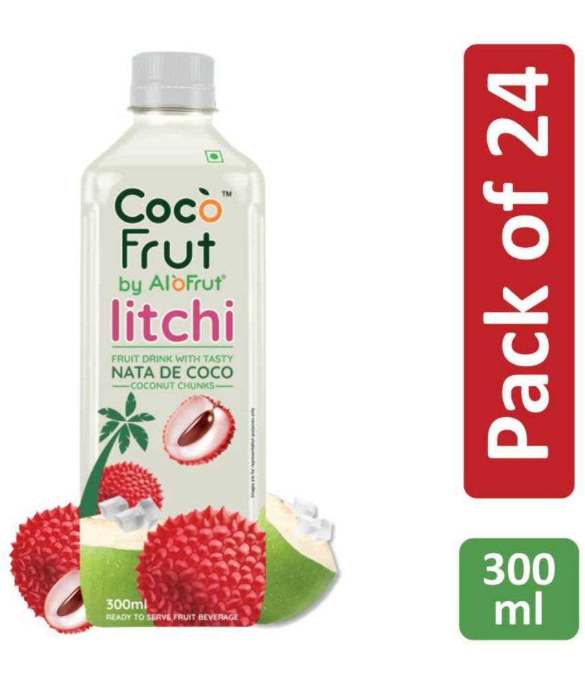     			Coco Frut Litchi Fruit Drink with Nata De Coco Chunks Sip N Chew Delight - 300ml (Pack of 24)