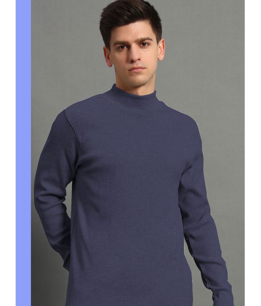     			GET GOLF Cotton Blend High Neck Men's Sweatshirt - Navy Blue ( Pack of 1 )