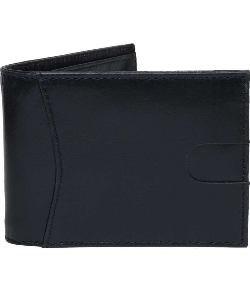     			HRFSTAR PU Solid Men's Regular Wallet With 4 Slots For Card ( Black , Pack of 1 )