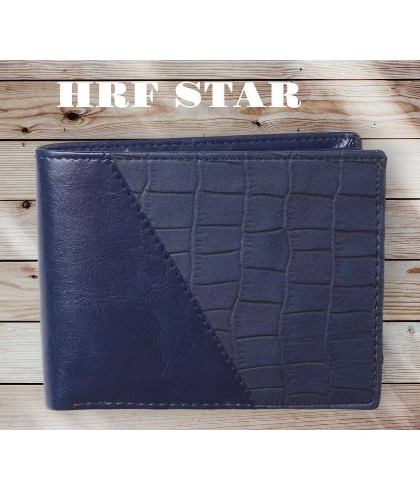     			HRFSTAR PU Solid Men's Regular Wallet With 4 Slots For Card ( Blue , Pack of 1 )