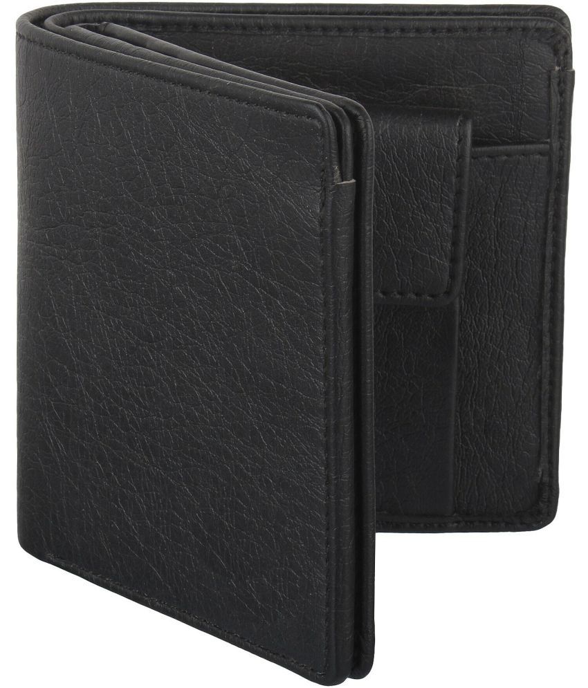     			HRFSTAR PU Solid Men's Regular Wallet With 6 Slots For Card ( Black , Pack of 1 )