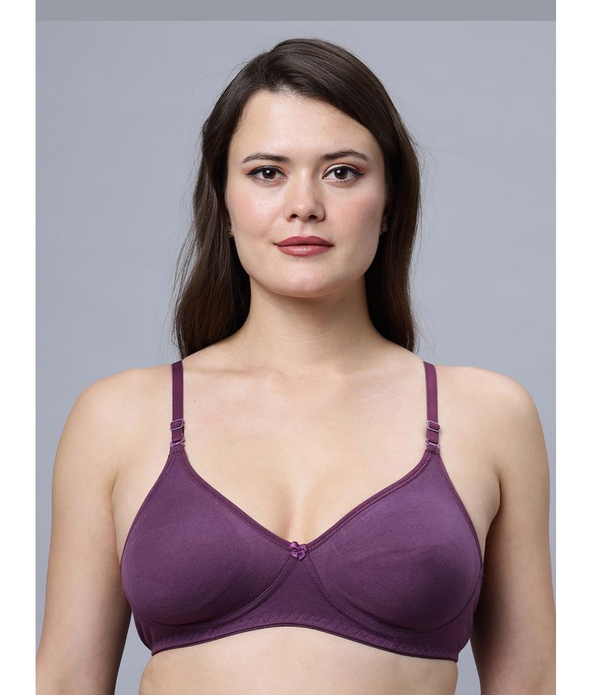     			IN CARE LINGERIE Pack of 1 Cotton Blend Non Padded T-Shirt Bra For Women ( Wine )