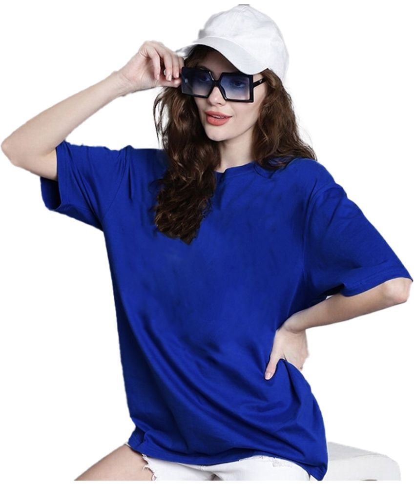     			Leotude Pack of 1 Cotton Blend Women's T-Shirt ( Blue )