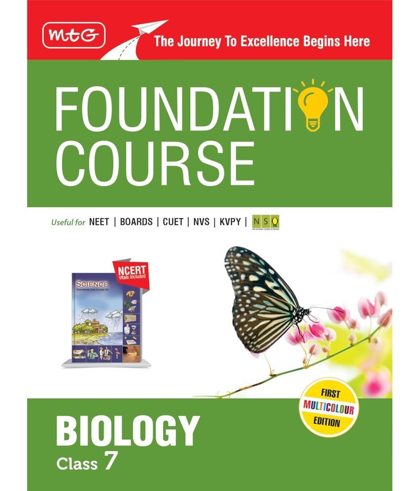     			MTG Foundation Course Class 7 Biology Book (Edition 2025) For NEET, NSO Olympiad, CUET, NVS, KVPY & Boards Exam | Based on NCERT Latest Pattern