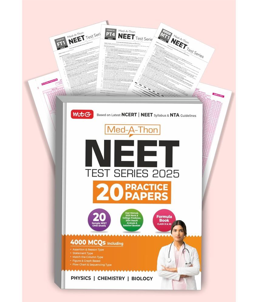     			MTG Med-A-Thon NEET Test Series For 2025 Exam | 20 Practice Papers With Solution Booklet | 4000 Probable MCQs & OMR Sheet for Practice (Based on Latest NEET Syllabus & NTA Guidelines