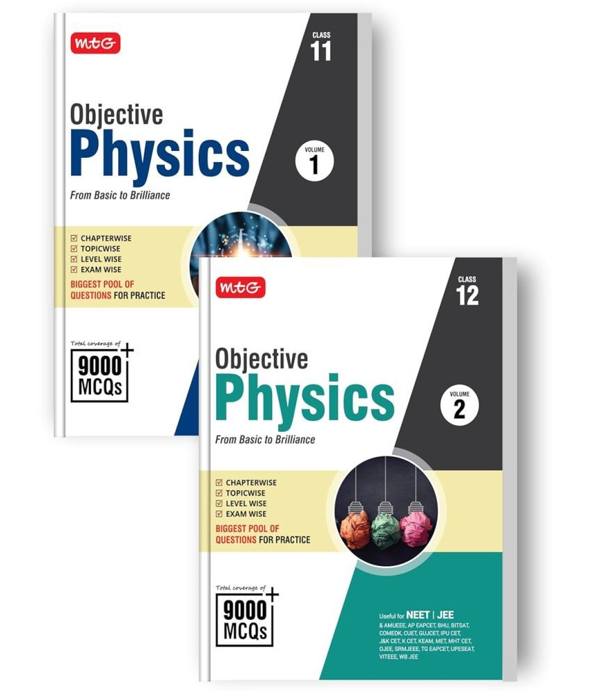     			MTG Objective Physics Series Vol-1 & 2 (Class 11 & 12) For NEET, JEE & Other Engineering Entrances | Biggest Pool of 9000+ MCQs Chapter-wise Topic-wise Level-wise Exam-wise For Practice (2025-26)