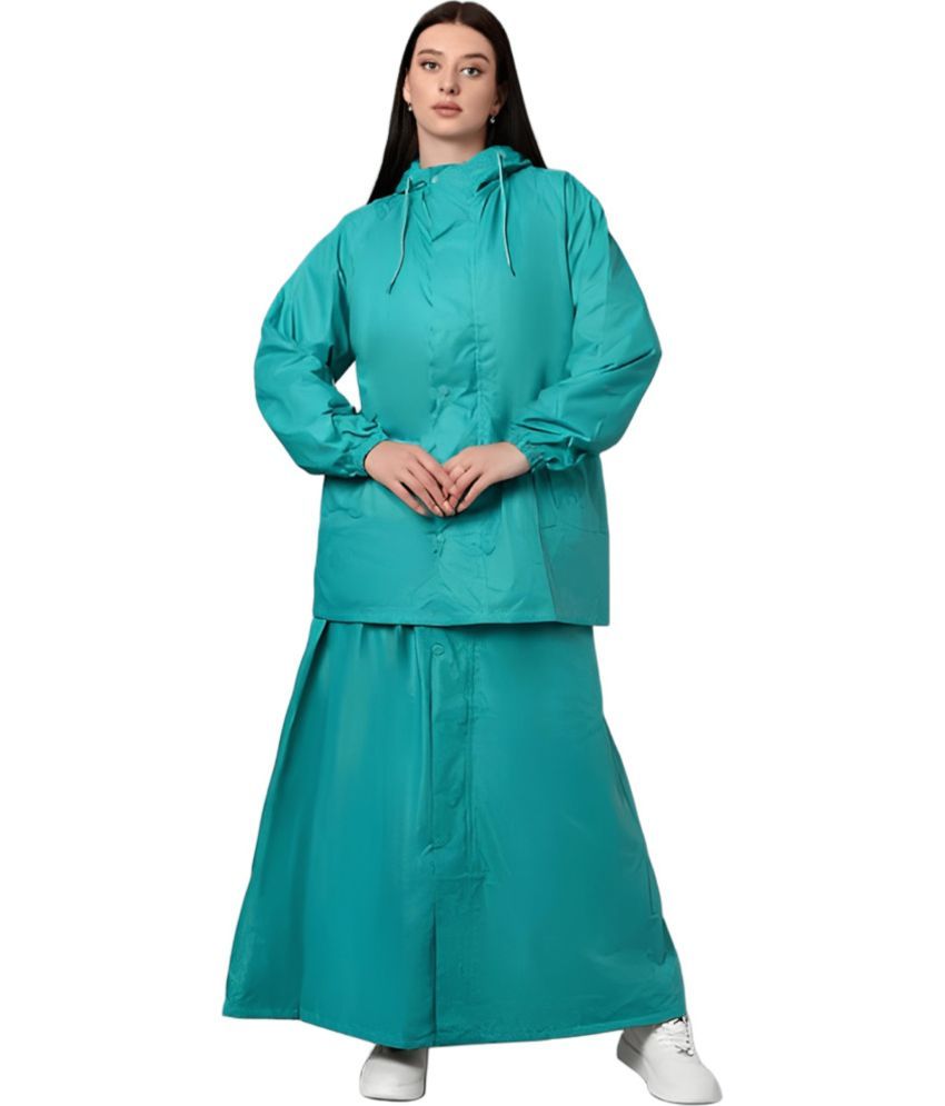     			MULTIWA Nylon Raincoat Set - Green