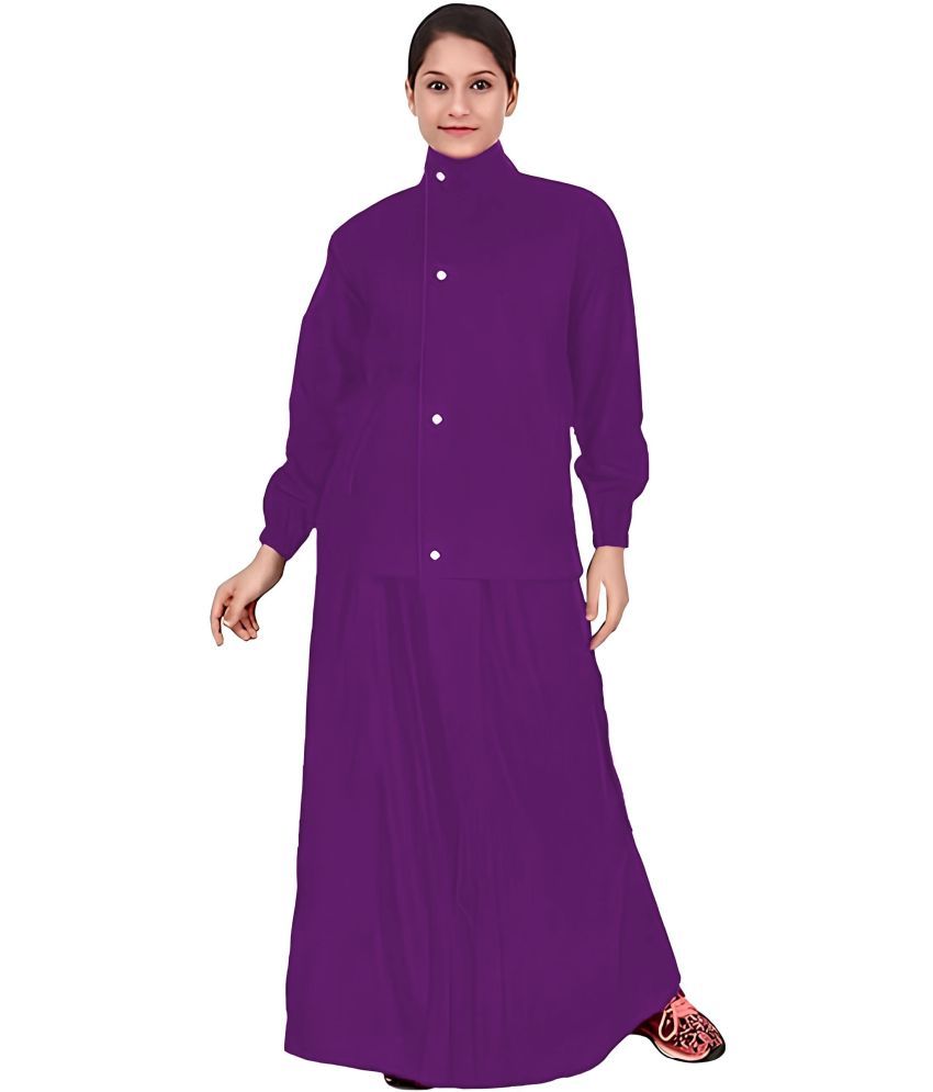     			MULTIWA Nylon Raincoat Set - Purple