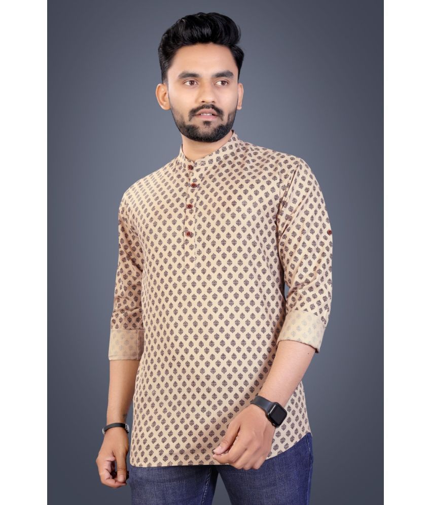     			Nofilter Beige Cotton Blend Men's Regular Kurta ( Pack of 1 )