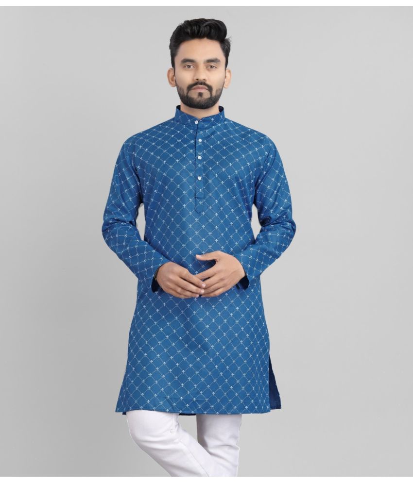     			Nofilter Blue Cotton Blend Men's Regular Kurta ( Pack of 1 )