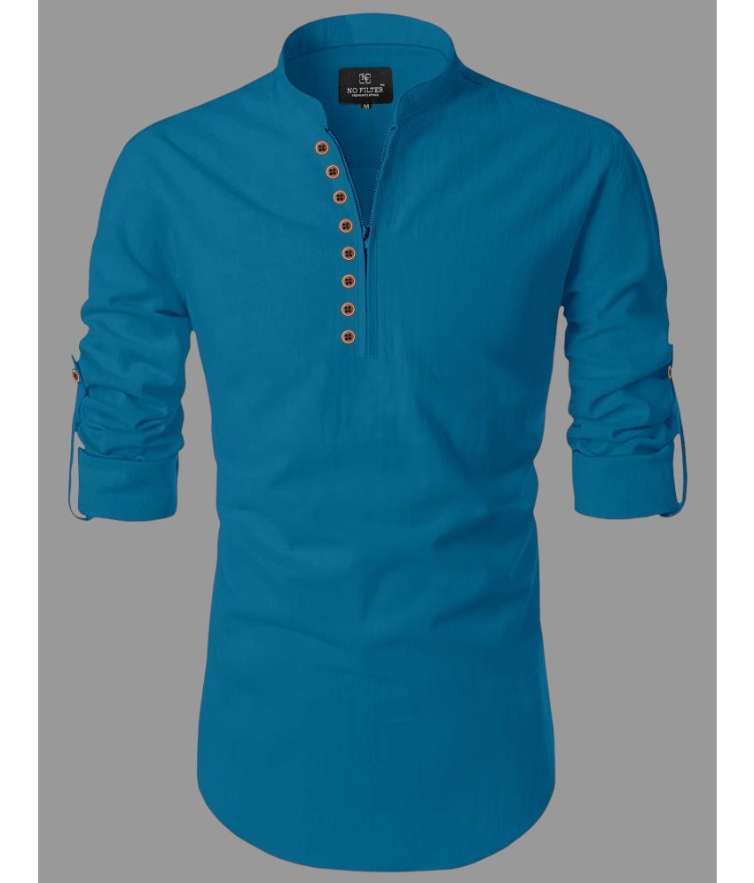     			Nofilter Blue Cotton Blend Men's Regular Kurta ( Pack of 1 )