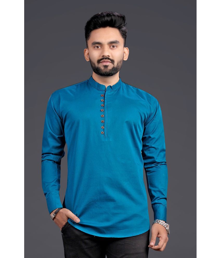     			Nofilter Blue Cotton Men's Regular Kurta ( Pack of 1 )