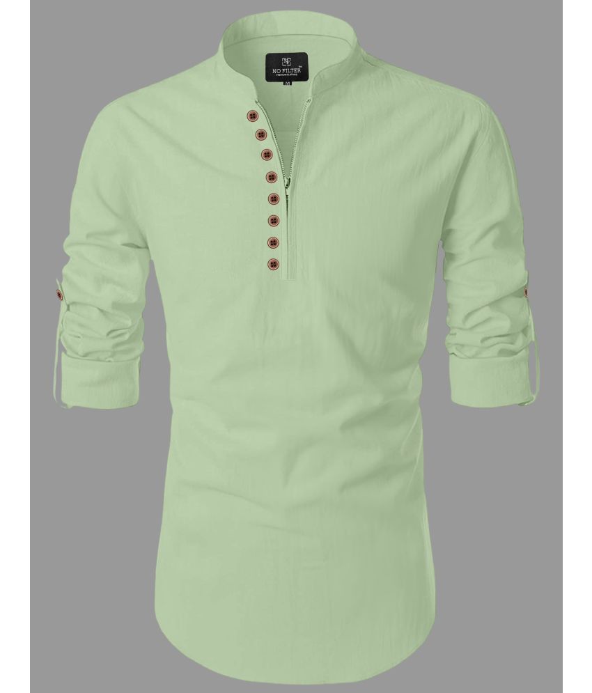     			Nofilter Light Green Cotton Blend Men's Regular Kurta ( Pack of 1 )