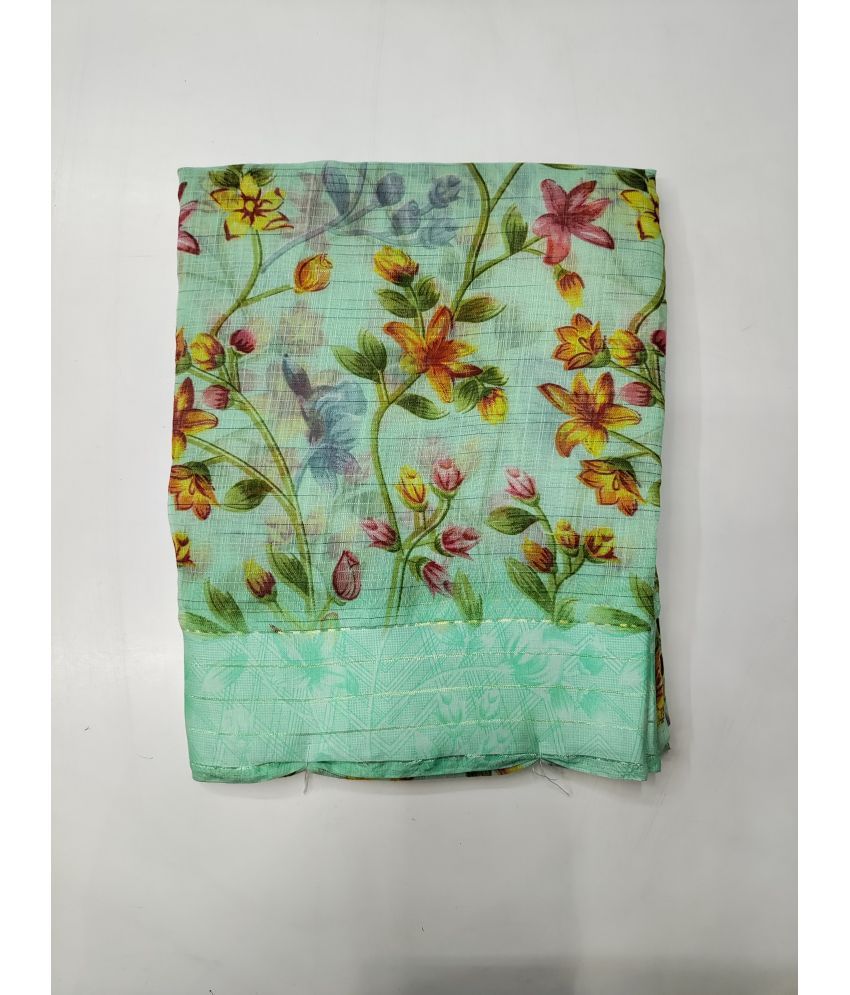     			RekhaManiyar Pack of 1 Cotton Printed Saree With Blouse Piece ( Sea Green )