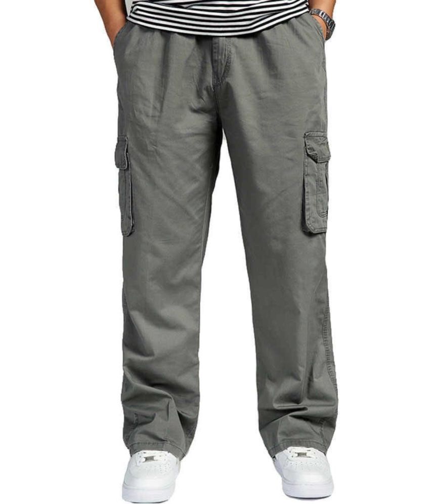     			Reoutlook Regular Flat Men's Cargos - Grey ( Pack of 1 )