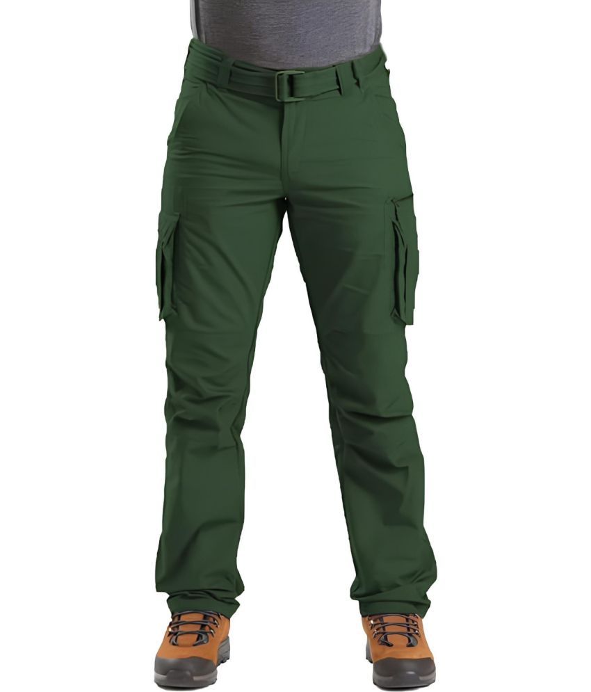     			Reoutlook Regular Flat Men's Cargos - Dark Green ( Pack of 1 )