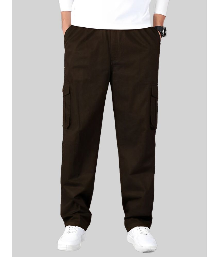     			Reoutlook Regular Flat Men's Cargos - Brown ( Pack of 1 )