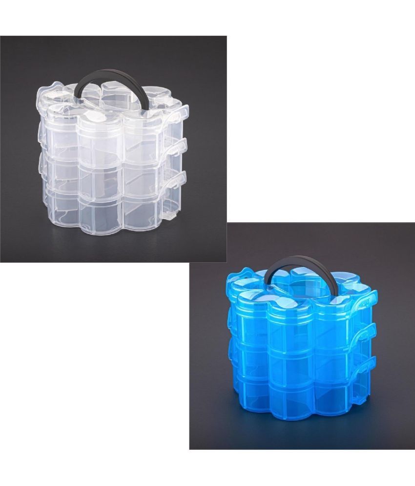     			Vittamix 9 GRID WHITE&BLUE. 2 Plastic Multicolor Multi-Purpose Container ( Set of 2 )