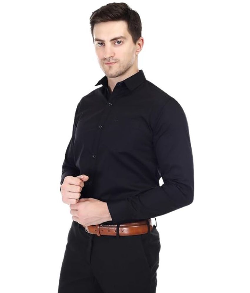     			XJARVIS Cotton Slim Fit Full Sleeves Men's Formal Shirt - Black ( Pack of 1 )