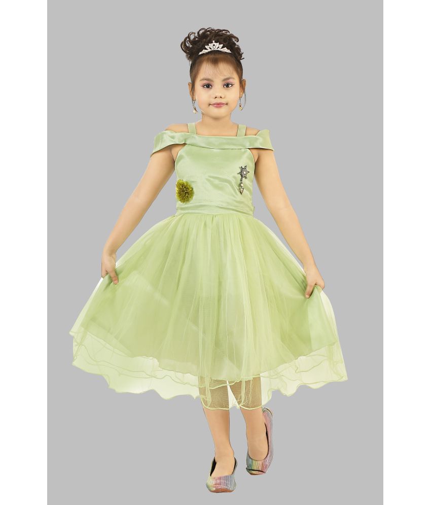     			fessist Net Frock For Girls ( Pack of 1 , Green )