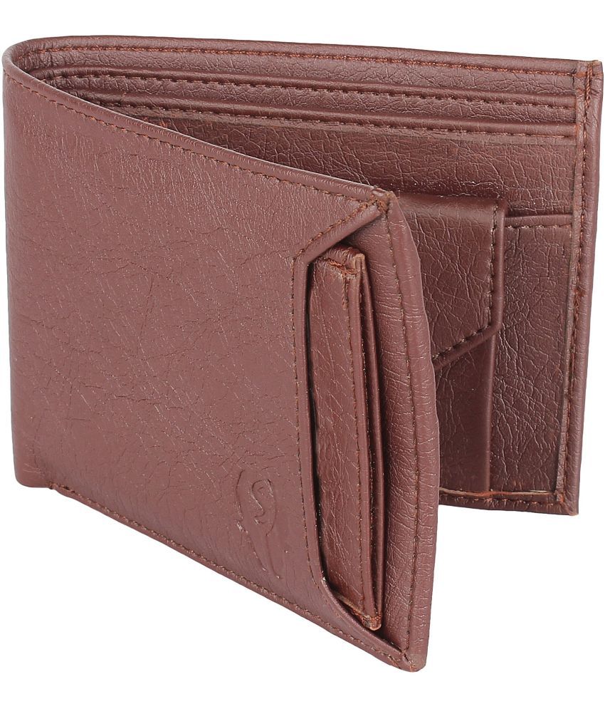     			samtroh Faux Leather Colorblock Men's Money Clipper With 8 Slots For Card ( Brown , Pack of 1 )