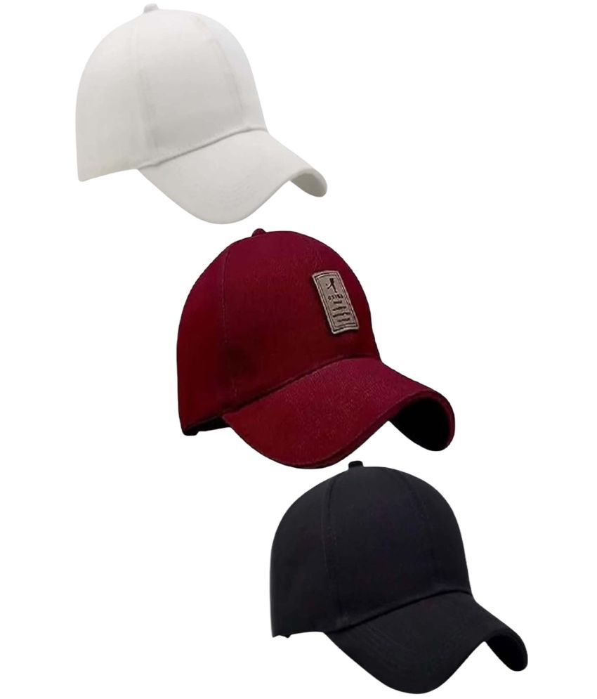     			windexa Pack of 3 Polyester Men's Cap ( Multicolor )