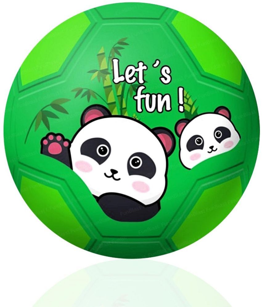     			DENFE  Football for Kids - 9 Inches Colorful Panda Football Sports Toy - Extra Grip Silicon Rubber Beach Ball Sports Outdoor Game, Inflatable Ball for Kids Boys 3+ Years (Pack of 1) (Green)