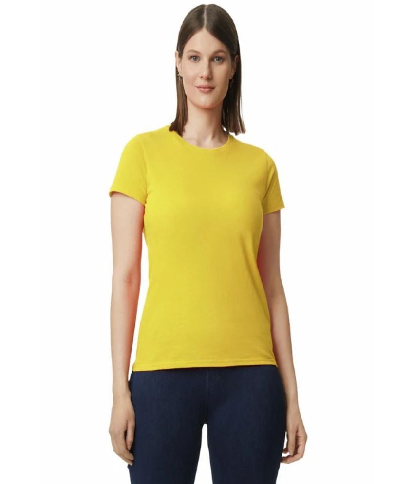     			Gildan Pack of 1 Cotton Women's T-Shirt ( Yellow )