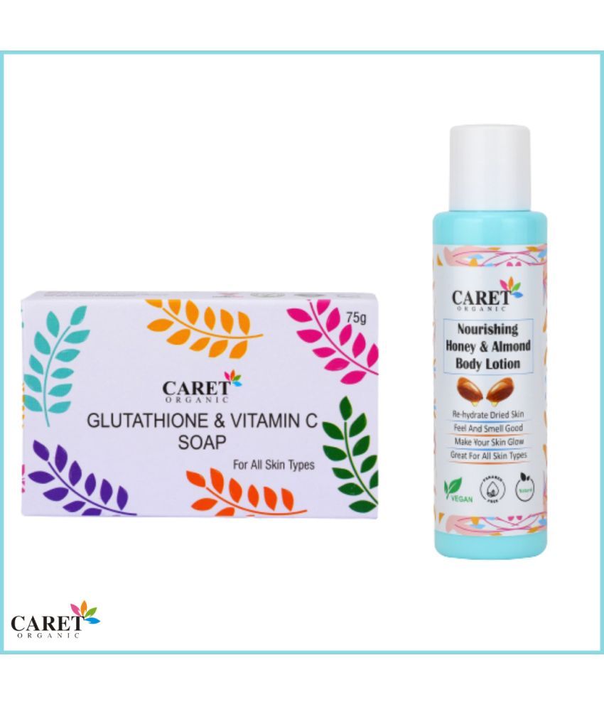     			Glutathione & Vitamin C soap And Honey & Almond Body Lotion - Natural (2 Items in the set)