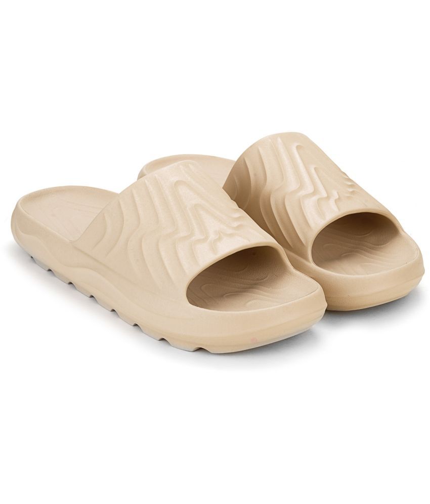     			HOPPA Beige Men's Slide Flip Flop