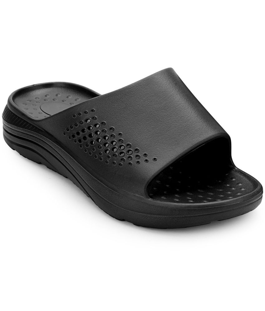     			HOPPA Black Men's Slide Flip Flop