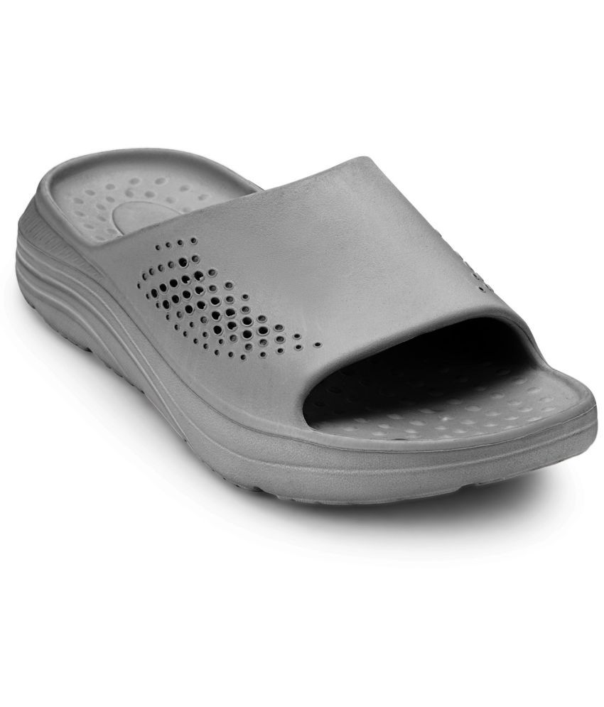     			HOPPA Dark Grey Men's Slide Flip Flop